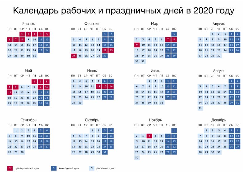 Производственный календарь праздников 2018 год